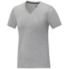Somoto short sleeve women's V-neck t-shirt  in Heather Grey