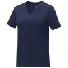 Somoto short sleeve women's V-neck t-shirt  in Navy