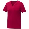 Somoto short sleeve women's V-neck t-shirt  in Red
