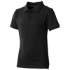 Calgary short sleeve kids polo in black-solid