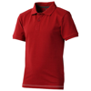 Calgary short sleeve kids polo in red-and-white-solid