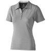 Markham short sleeve women's stretch polo in Grey Melange