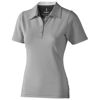 Markham short sleeve women's stretch polo in grey-melange