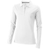 Oakville long sleeve women's polo in White