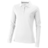 Oakville long sleeve women's polo in white-solid