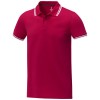 Amarago short sleeve men's tipping polo in Red