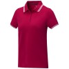 Amarago short sleeve women's tipping polo in Red