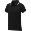 Amarago short sleeve women's tipping polo in Solid Black