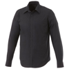 Hamell long sleeve men's stretch shirt in black-solid