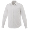 Hamell long sleeve men's stretch shirt in white-solid
