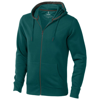 Arora hooded full zip sweater in forest-green
