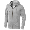 Arora hooded full zip sweater in grey-melange