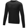 Zenon men’s crewneck sweater in Solid Black