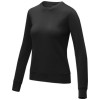 Zenon women’s crewneck sweater in Solid Black