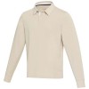 Clyde unisex organic rugby polo sweatshirt in Oatmeal