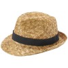 Pricus straw hat in Solid Black