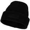 Boreas beanie with patch in Solid Black