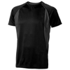 Quebec short sleeve men's cool fit t-shirt in black-solid-and-anthracite