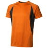 Quebec short sleeve men's cool fit t-shirt in orange-and-anthracite