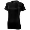 Quebec short sleeve women's cool fit t-shirt in black-solid-and-anthracite