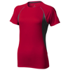 Quebec short sleeve women's cool fit t-shirt in red-and-anthracite