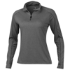 Taza ladies knit quarter zip knit in heather-charcoal