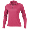 Taza ladies knit quarter zip knit in heather-red