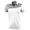 Prater short sleeve ladies polo in white-solid-and-light-grey