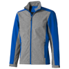 Vesper softshell jacket in blue-and-heather-charcoal