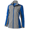 Vesper ladies softshell jacket in blue-and-heather-charcoal