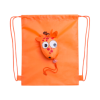Kissa Foldable Drawstring Bag in Orange