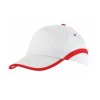 Line Cap in White / Red