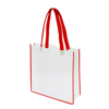 Non-Woven Convention Tote Bag in white-red