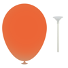 12 Inch Latex Balloons with Cup and Stick in burnt-orange