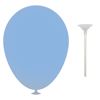 12 Inch Latex Balloons with Cup and Stick in light-blue