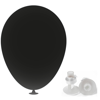 10 Inch Latex Balloons with Helium Valve – HeliValve in black