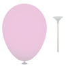 10 Inch Latex Balloons with Cups and Sticks in light-pink