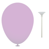 10 Inch Latex Balloons with Cups and Sticks in lilac