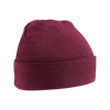 Acrylic Knitted Hat in burgundy