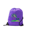 Kids Black Polyester Drawstring Sports Bag in purple