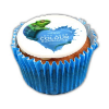Filled Cupcake - 5cm in blue