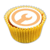 Filled Cupcake - 5cm in yellow