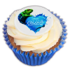 Frosted Cupcake - 4cm  in blue