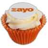 Frosted Cupcake - 4cm  in orange