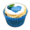 Filled Cupcake - 5cm in blue