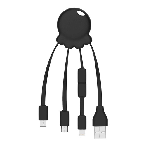 Octopus 2 - Digital Print Multi Charging Cable in black