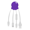 Octopus 2 - Digital Print Multi Charging Cable in purple
