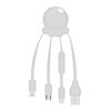 Octopus 2 - Digital Print Multi Charging Cable in white