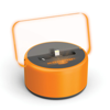 Xoopar Ilo Hub Usb-C, Lightning & Micro-Usb in orange