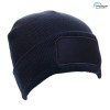 Recycled Rectangular Patch Beanie Hat in Navy